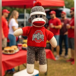 Ohio State Sock Monkey Plush Toy OSU